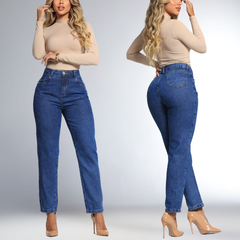 Calça Mom Jeans Cintura Alta Feminina Levanta Bumbum